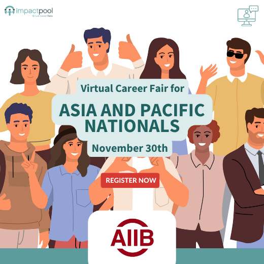 Impactpool & AIIB Virtual Career Fair for Asia-Pacific Nationals